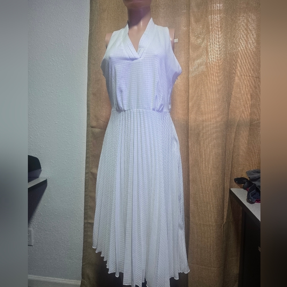 Cato White Halter Midi Dress